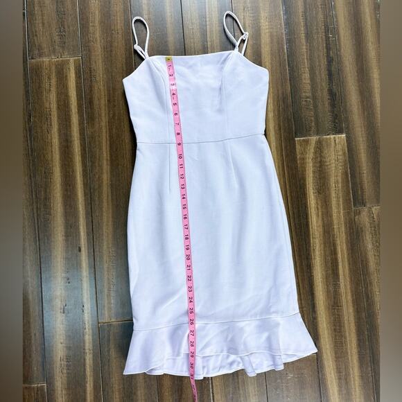 Size 2 French Connection Light Purple Lilac Lavender Sweetheart VNeck Midi Dress - Picture 5 of 12